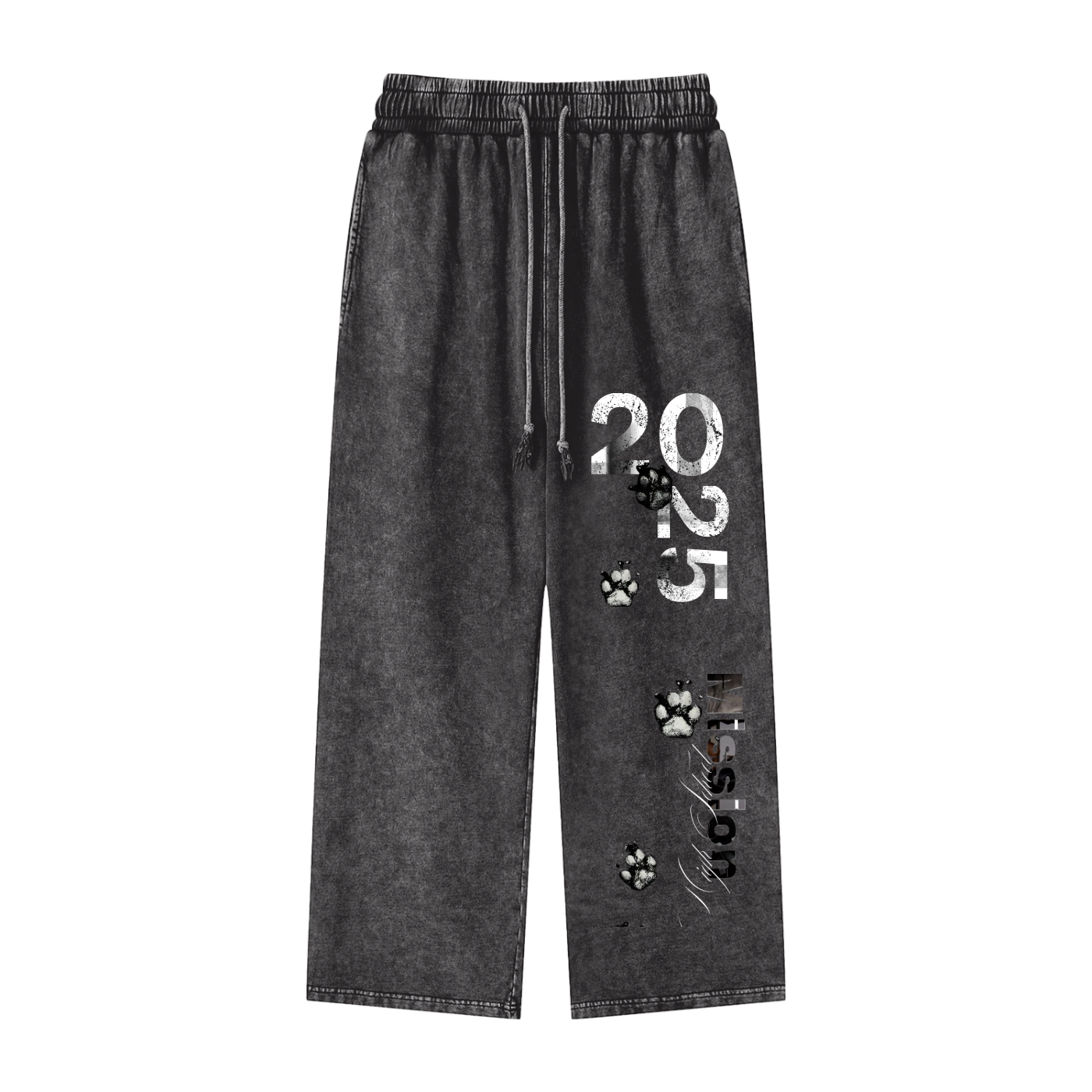 Snow Washed Straight Leg Pants