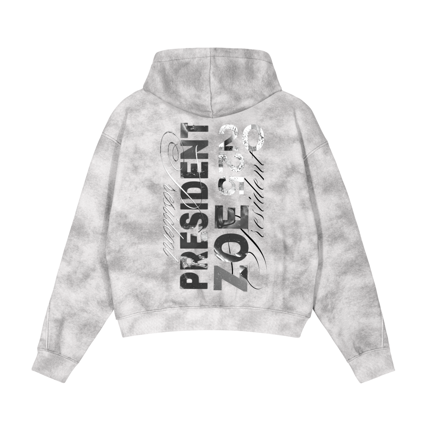 Dirty Washed Zip-Up Fleece Hoodie